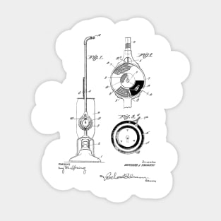 Vacuum Vintage Patent Hand Drawing Sticker